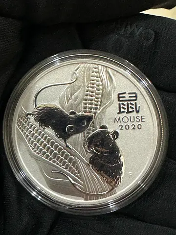 2020 Australia - Lunar Mouse 1oz .9999 Silver Bu