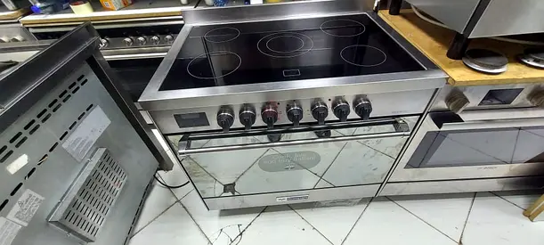 Bompani latest model full electric ceramic 5 hobs stove oven fan cooking range 90x60 zew