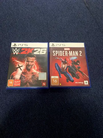 PS5 games: Spider-Man 2 and WWE 2K25 - Both original cases