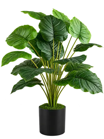 Artificial Wavy Monstera Plant, 75 cm, 18 Leaves