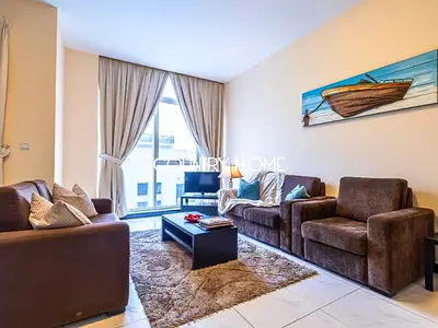 Modern Furnished 1BR | Balcony | 4 Cheques