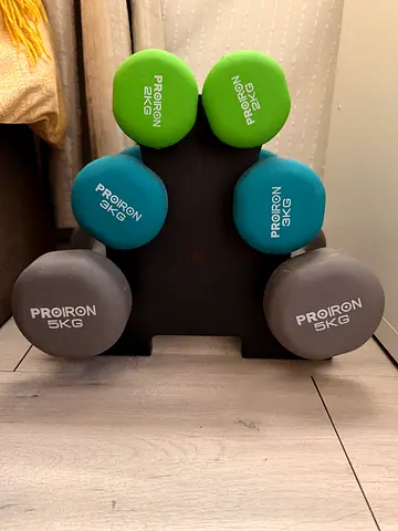 Complete Neoprene Dumbbell Set with Storage Stand – 28kg Total