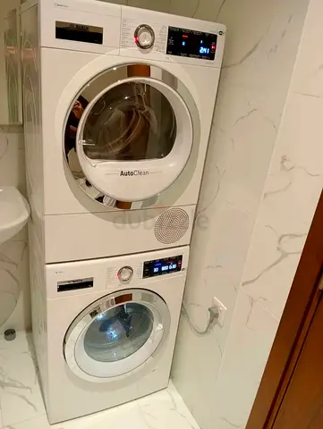 Bosch series 8 home connect WiFi 9 kg Washer and Dryer Set - White, Good Condition