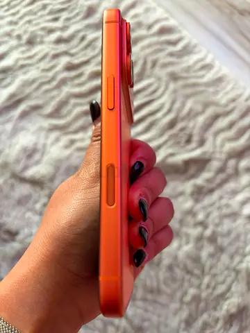 Orange iPhone 17 Pro (side view) - good condition