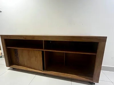 Solid Wood TV Cabinet / Entertainment Console - Good Condition