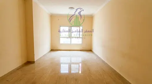 2BR apartment for lease in Al Majaz 2, Sharjah, with three bathrooms and built-in wardrobes. Practi