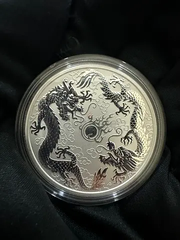 2019 Australia - Double Dragon 1 Ounce Silver Bu