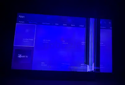 Samsung 65” 4K Smart TV UA65JU6400 - Screen Broken / For Parts