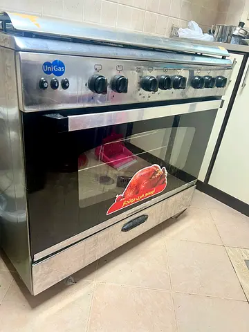 Stainless Steel 5 Burner Cooking Range with oven