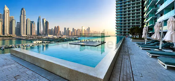 DIRECT FROM OWNER :Luxury one bed furnished apartment , private beach , upgraded ,Partial sea view