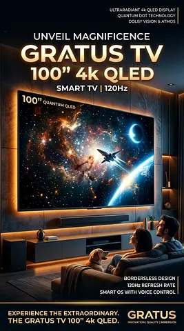 Gratus 100-inch 4K QLED Smart TV (120Hz) - Like New Display Model