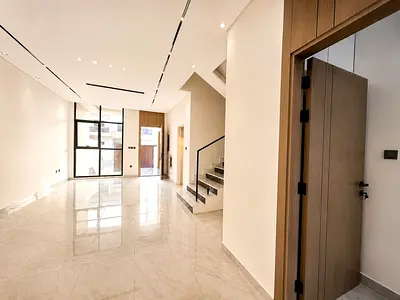 Modern 5BR Townhouse for Sale in Al Helio, Ajman | G+1+Roof | Majlis, Living Room & Kitchen | Indoo