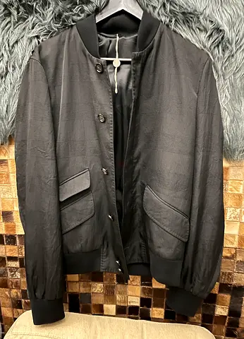 Authentic Alexander McQueen “Prince of Wales” black check men jacket- tumi gucci palm angels