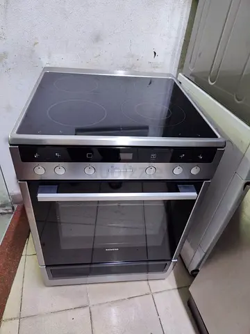 Siemens freestanding electric ceramic 4 hobs stove oven fan with digital timer control system 60x6ze