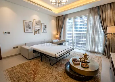 Modern beige Sleeper Sofa  bed with Pull-Out Bed