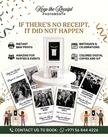 1st RECEIPT PHOTOBOOTH IN THE UAE
