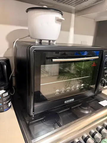Black & Decker 45L Double Glass Multifunction Toaster Oven with Rotisserie for Toasting/Baking/Broil