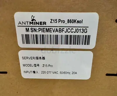 Antminer Z15 Pro 860Ksol Zec Miner