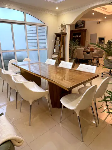 x10 set CASSINA Passion Armchairs 6pcs and Caprice Chairs 4pcs white Italian leather W57 H80 D57cm