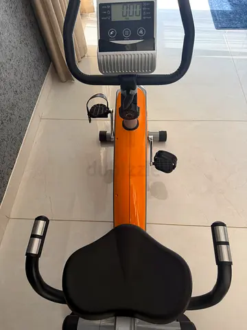 Used Compact Upright Exercise Bike with Monitor and Adjustable Resistance