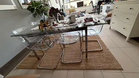 Jute-Look Dining Room Carpet 160x210cm – AED 100