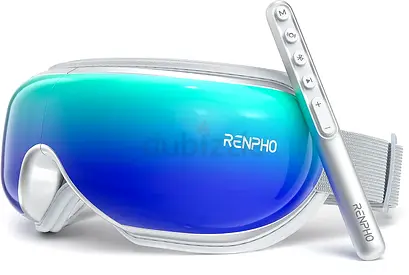 RENPHO Eye Massager with Remote Control & Heat, Compression Bluetooth Music Eye Massage Mask Recharg