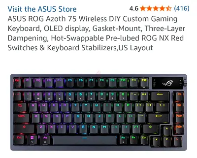 Keyboard asus rog azoth 75% wireless light use