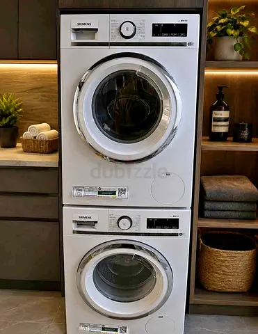 Stacked Siemens Washer and Dryer Combo - White, Good Condition
