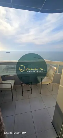 غرفة وصالة بإطلالة بحرية مباشرة في الكورنيش