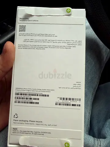 Iphone 17 pro 512gb TDRA 94% battery health with box