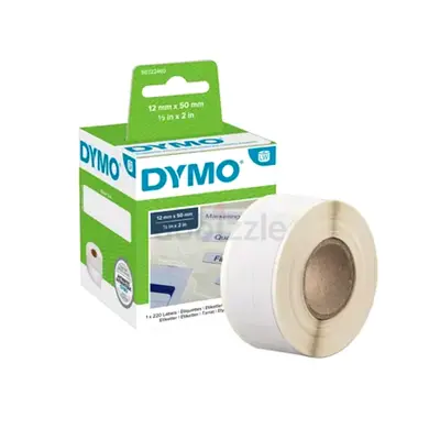 DYMO 12mm x 50mm White Label Roll (Dymo Compatible)