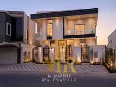 Luxury villa with private pool for sale in Al Yasmin - Ajman | Two floors and a roof, 6 bedrooms, pr
