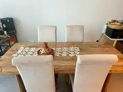 Large Wooden Dining Table