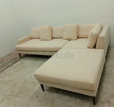 West elm brand  lshape sofa andes beige color
