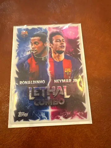 Topps Neymar Jr. & Ronaldinho Metallic Collectible Card