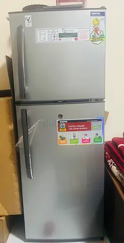 Silver Top-Freezer Refrigerator - Double Door, Good Condition