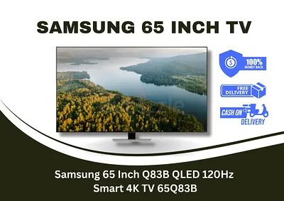 Samsung 65 Inch Brand New QLED 120Hz Smart 4K TV 65Q83B - warranty - Free Delivery All Over UAE