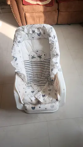Portable Baby Rocker with Padded Bear Print Lining