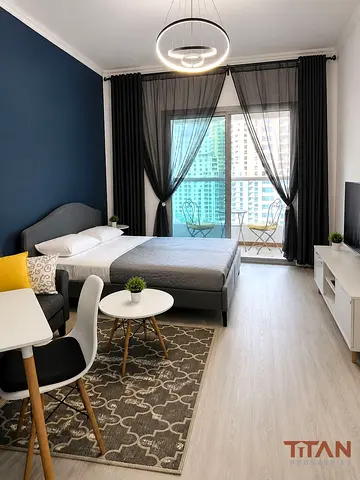 Furnished Studio | 1 Min to Metro & Tram | Dubai Marina