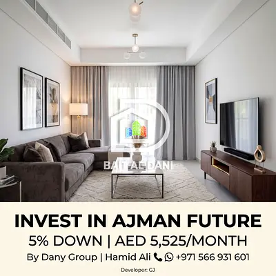 Modern 1BR+Study 60% Ready, Booking 5% (AED 27,627), Monthly 1% (AED 5,525) 6 Years Plan, Handover Q4-2027 Direct E311