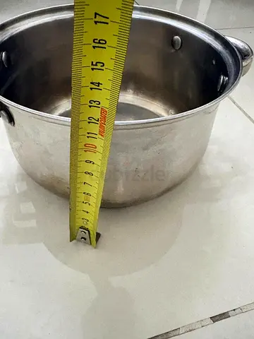 Medium sized thick walled stainless steel pot