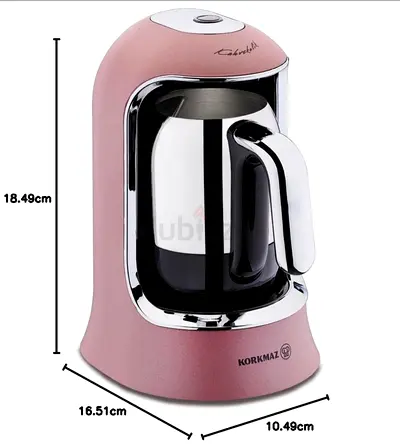 Korkmaz A860-06 Kahvekolik Turkish Coffee Machine - Rosegold & Silver