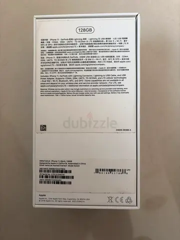 iPhone 11 black 128 GBwith 2 sim