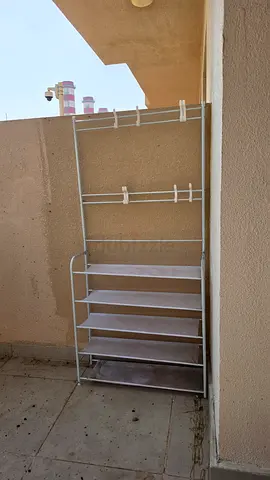 White Metal Multi-Tier Shoe Rack and Storage Shelf