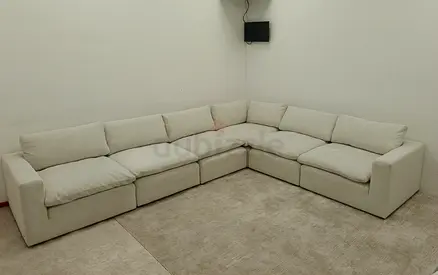 The one brand cream color feather 🪶 filled modular sofa