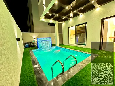 فيلا ممتازه بمنطقه الباهيه عجمان بمسبح خاص تصميم مميز تملك حر لجميع الجنسيات