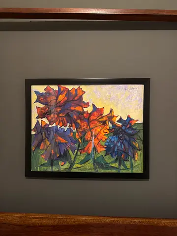 Framed Floral Artwork - Colorful Botanical Print by M. Sulehri.