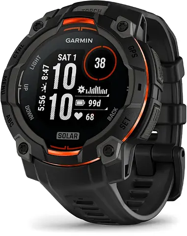 Garmin Instinct 3-45mm, Black | Solar Charged Display, Rugged Outdoor GPS Smartwatch with Unlimited