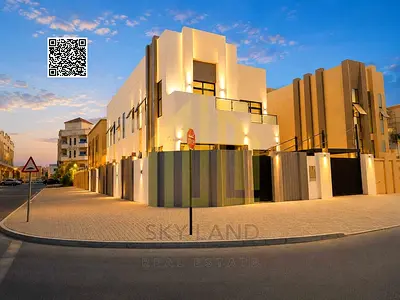 Corner villa for sale, 3 floors, directly from the owner, including AC fees, land area 5000 sq ft, all services included.