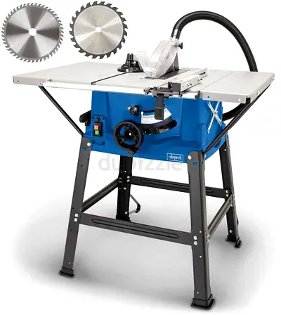 Scheppach HS100S Table Saw 2000W, 250mm TCT Blade, 85mm Cutting Height, 45° Bevel